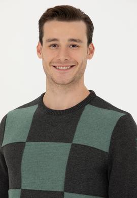 Erkek Antrasit Melanj Kazak - 50271031032