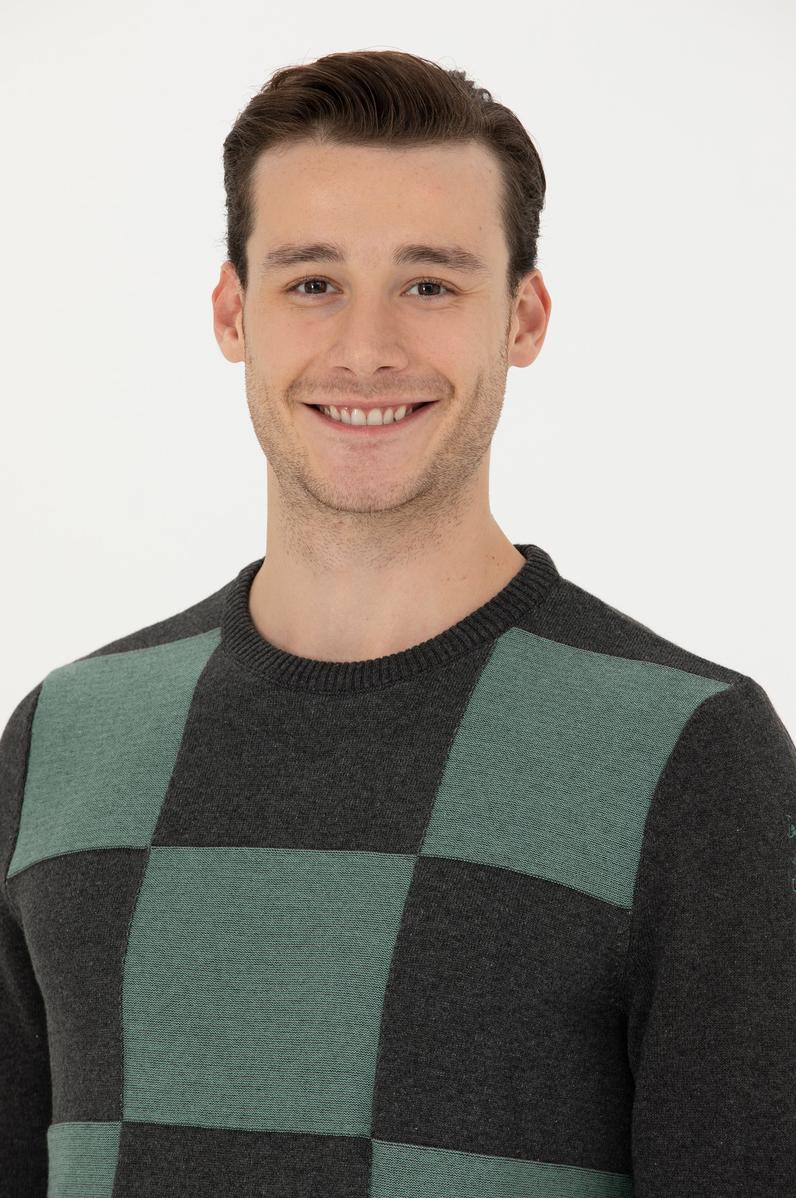 Erkek Antrasit Melanj Kazak