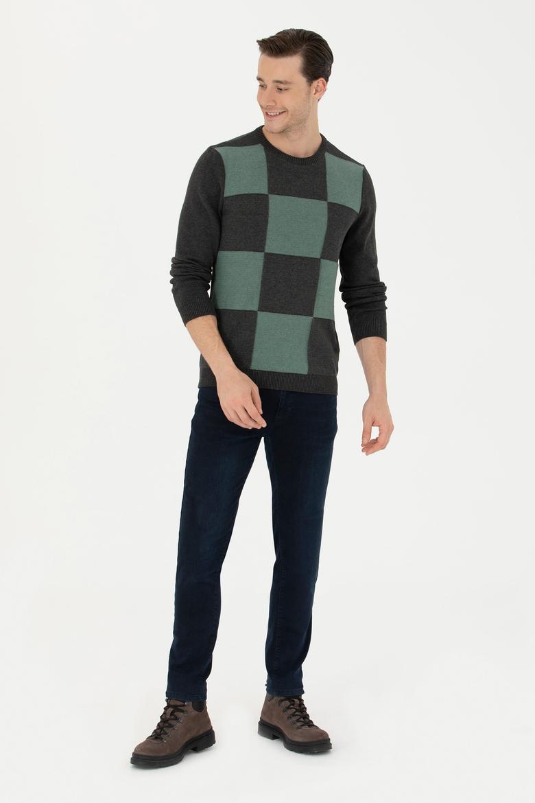 Erkek Antrasit Melanj Kazak - 50271031032