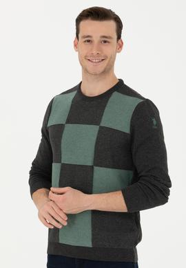 Erkek Antrasit Melanj Kazak - 50271031032