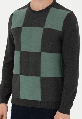 Erkek Antrasit Melanj Kazak - 50271031032