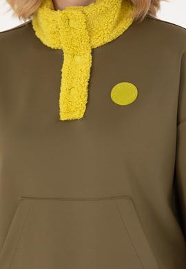 Kadın Haki Dik Yaka Sweatshirt - 50271617004