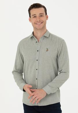 Erkek Yeşil Uzun Kollu Gömlek - 50272757028