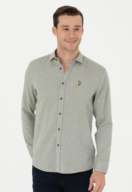 Erkek Yeşil Uzun Kollu Gömlek - 50272757028