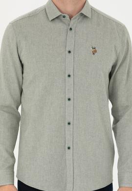 Erkek Yeşil Uzun Kollu Gömlek - 50272757028