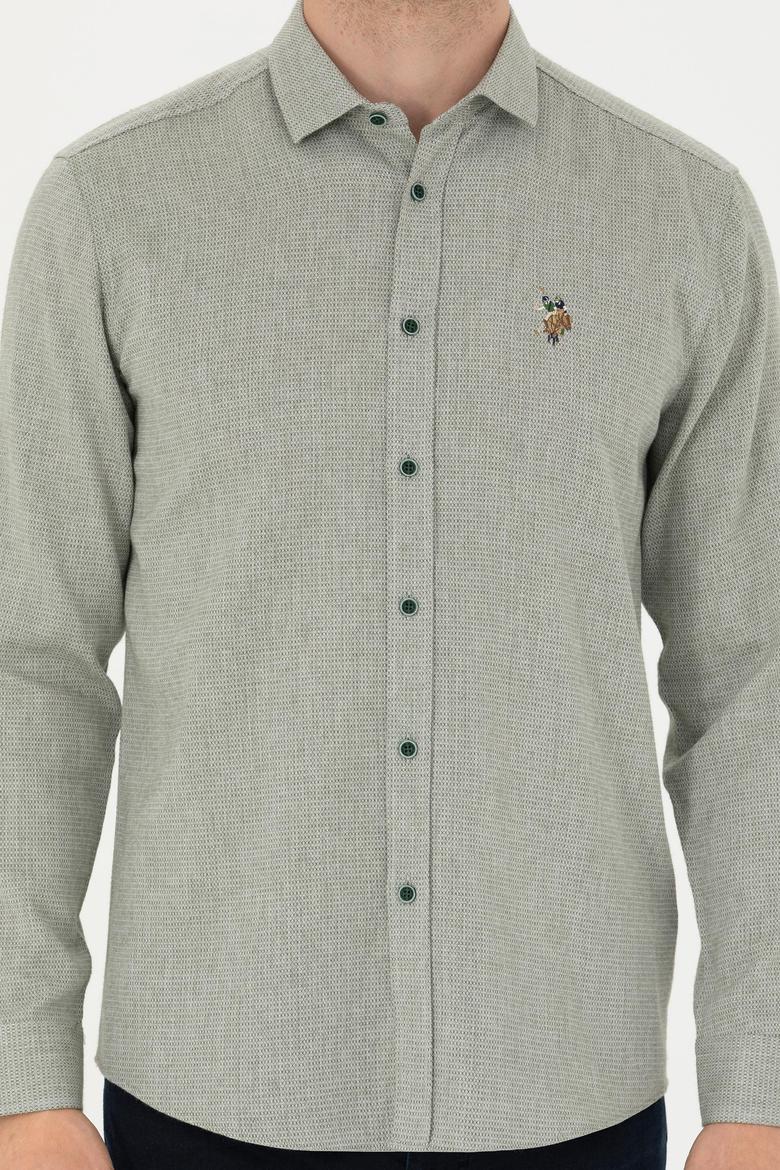 Erkek Yeşil Uzun Kollu Gömlek - 50272757028