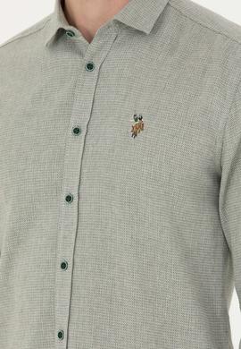 Erkek Yeşil Uzun Kollu Gömlek - 50272757028