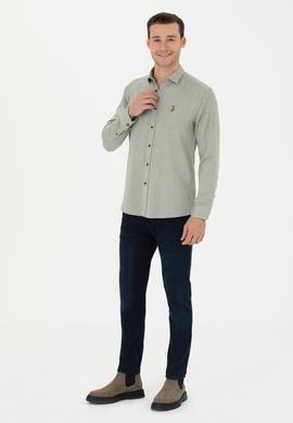Erkek Yeşil Uzun Kollu Gömlek - 50272757028