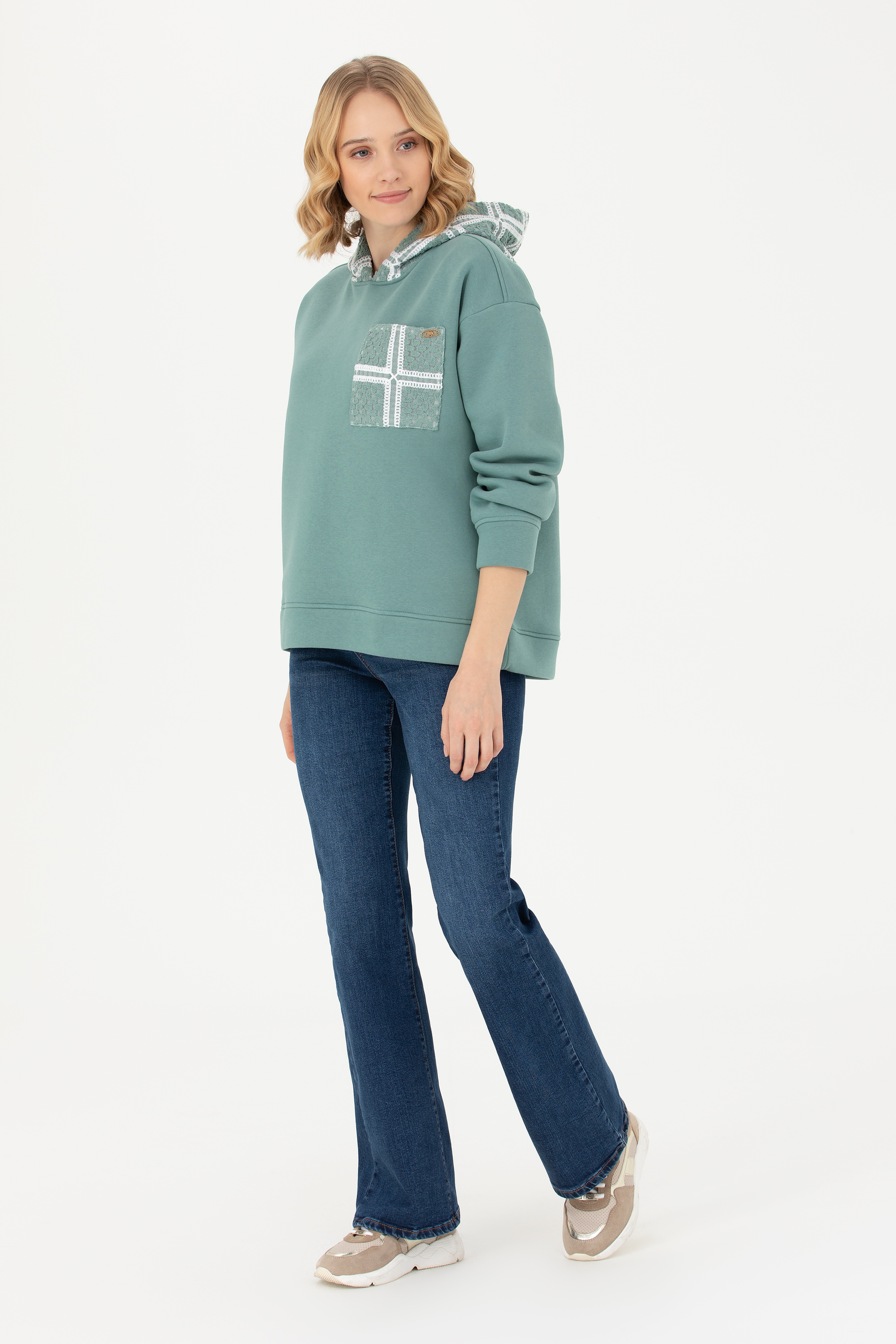 Kadın Mint Sweatshirt - Image 4