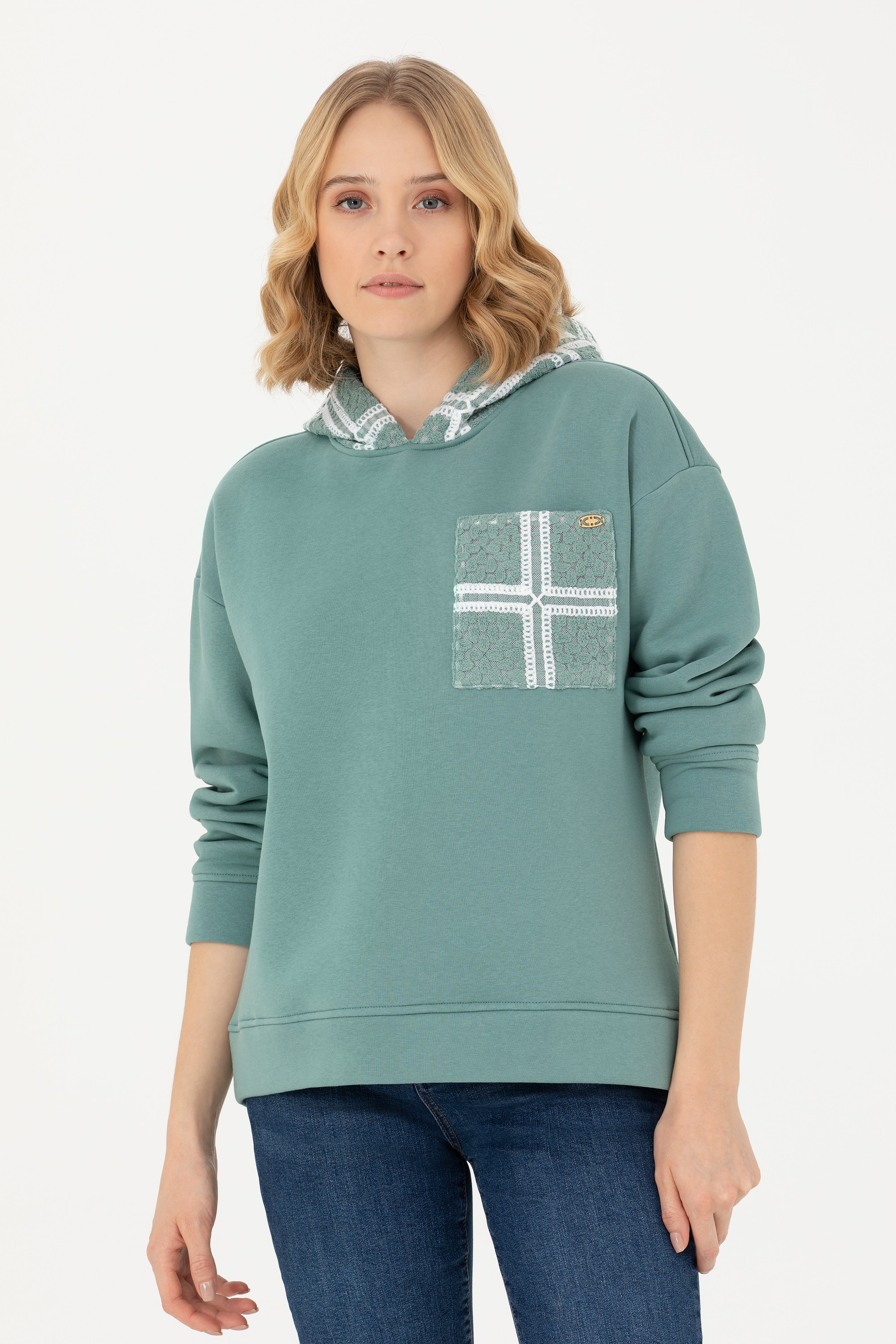 Kadın Mint Sweatshirt - Image 1