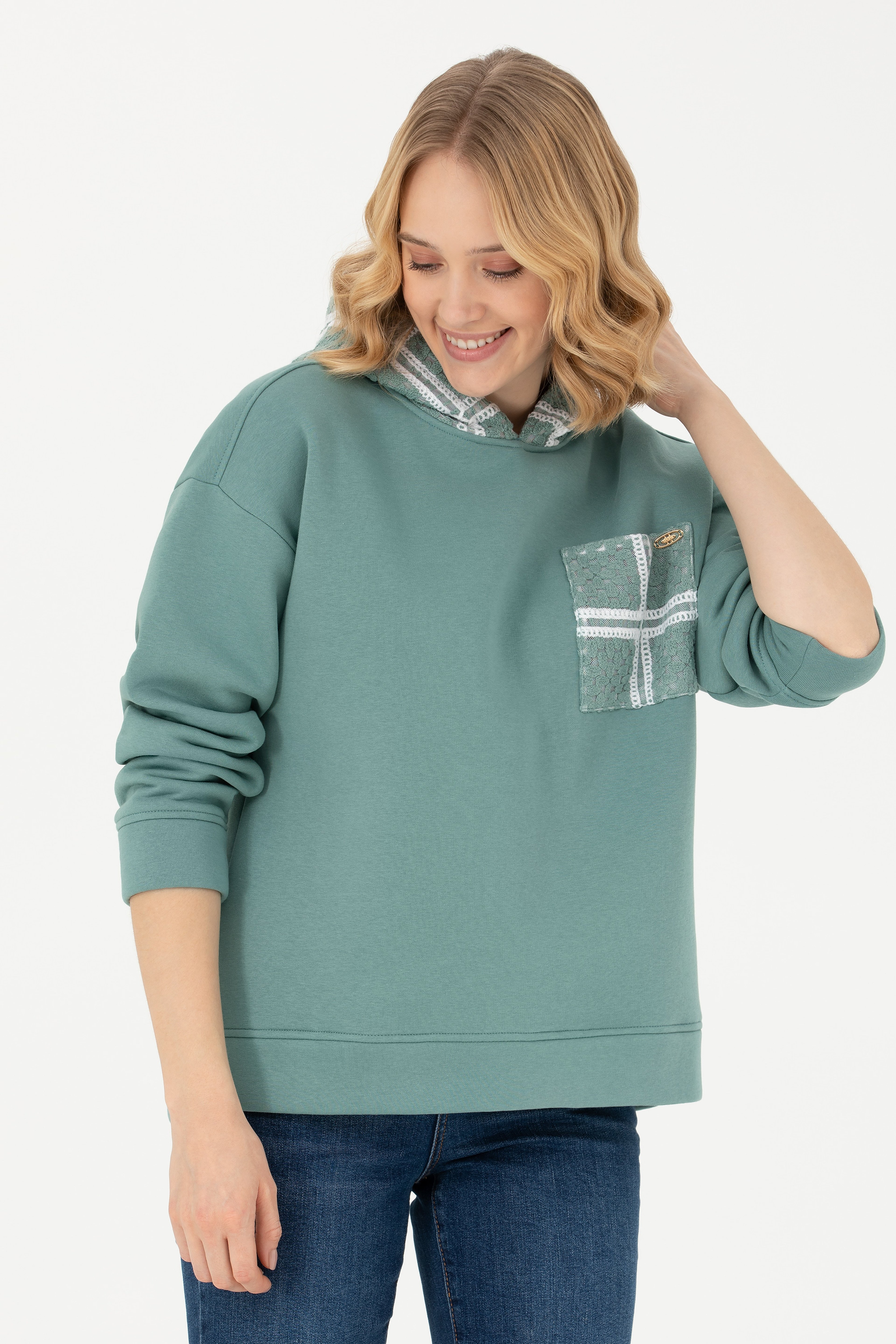 Kadın Mint Sweatshirt - Image 3