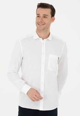 Erkek Beyaz Uzun Kollu Gömlek - 50272708024