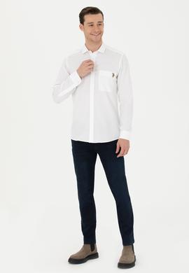 Erkek Beyaz Uzun Kollu Gömlek - 50272708024