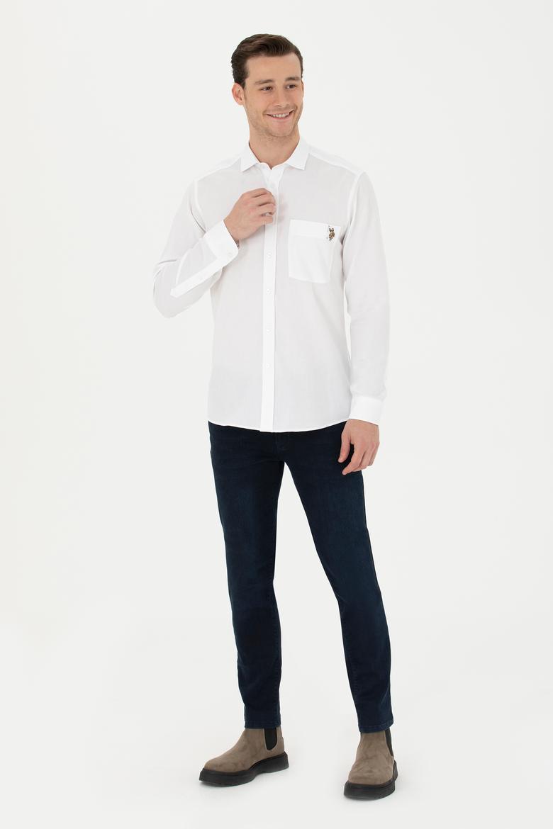Erkek Beyaz Uzun Kollu Gömlek - 50272708024