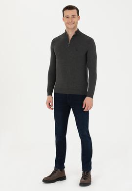 Erkek Antrasit Melanj Kazak - 50277114010