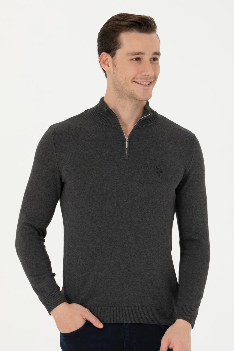 Erkek Antrasit Melanj Kazak - 50277114010