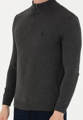 Erkek Antrasit Melanj Kazak - 50277114010