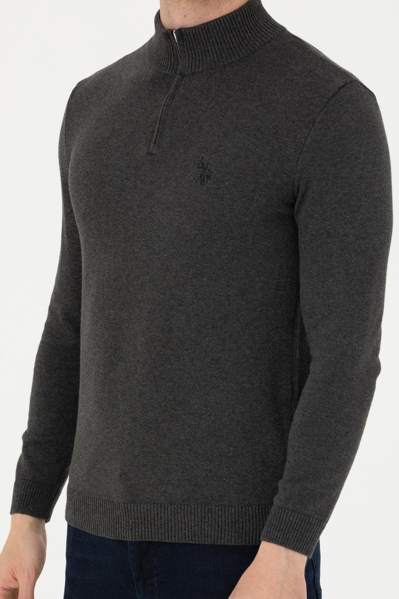 Erkek Antrasit Melanj Kazak - 50277114010