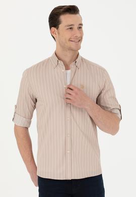 Erkek Kum Uzun Kollu Gömlek - 50279472001
