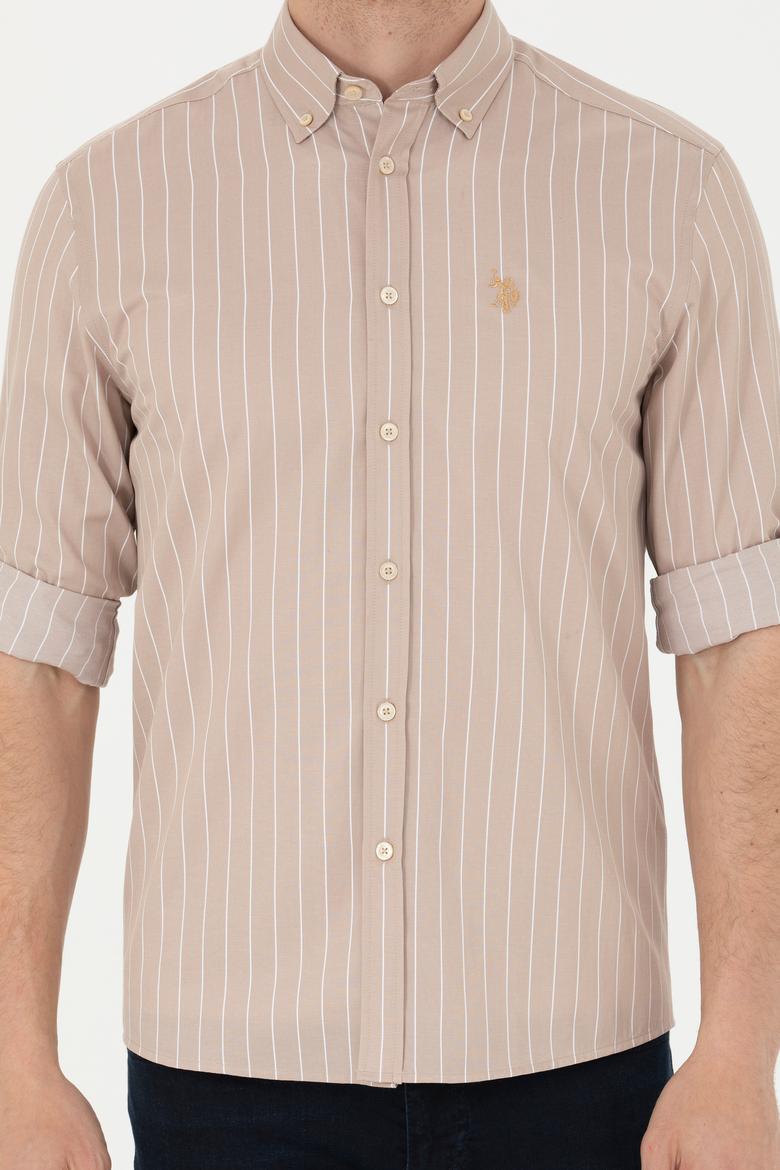 Erkek Kum Uzun Kollu Gömlek - 50279472001