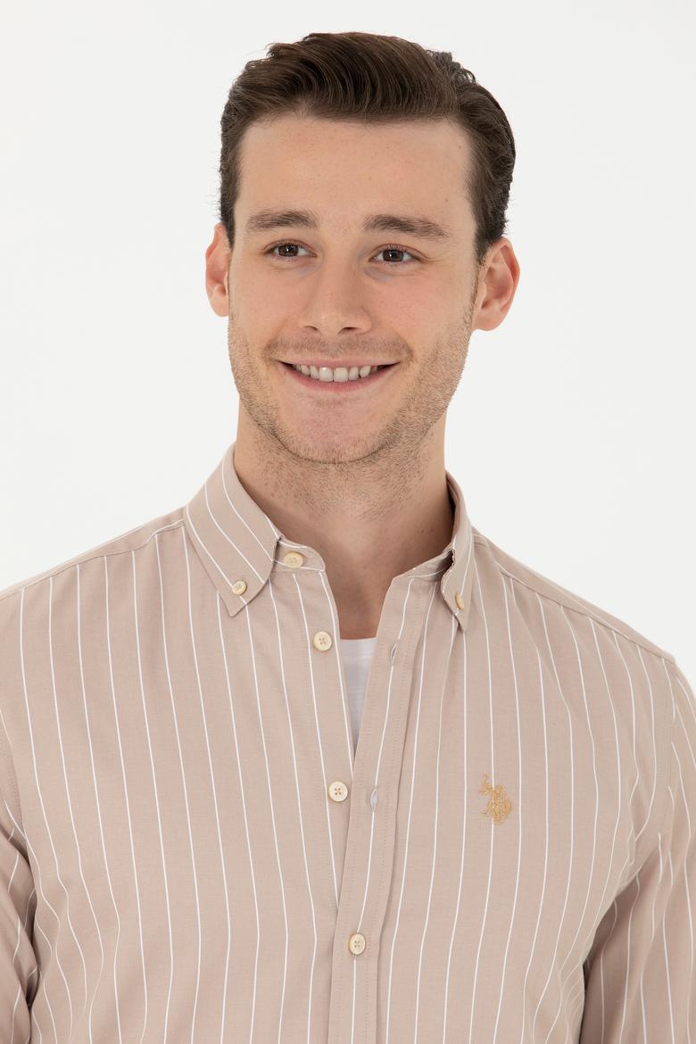 Erkek Kum Uzun Kollu Gömlek - 50279472001