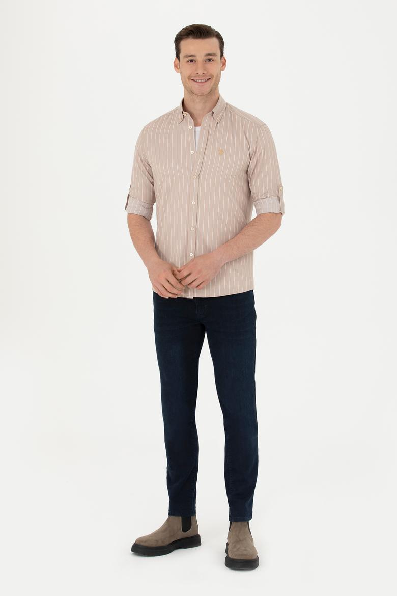 Erkek Kum Uzun Kollu Gömlek - 50279472001