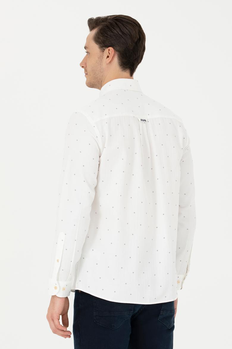 Erkek Ekru Uzun Kollu Gömlek - 50279531012