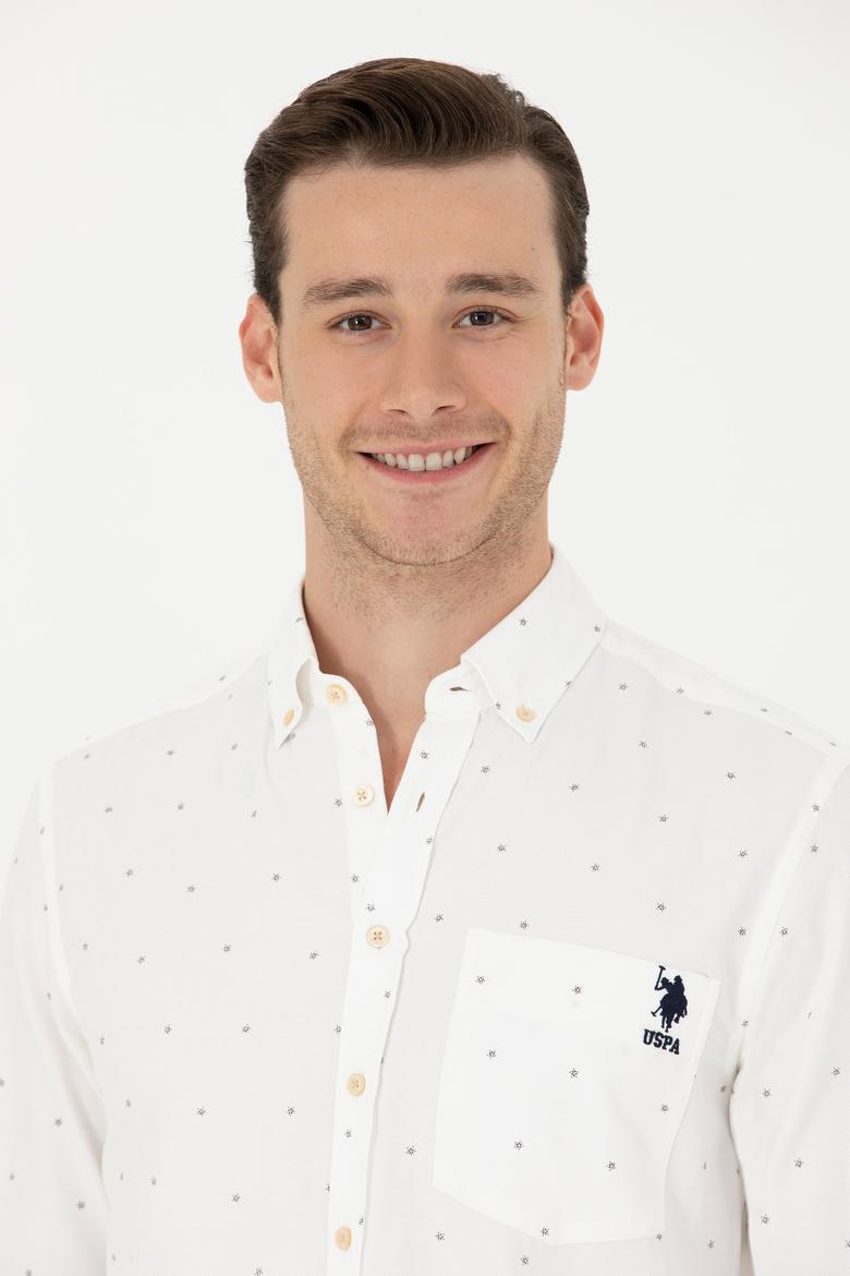 Erkek Ekru Uzun Kollu Gömlek - 50279531012