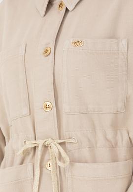 Kadın Bej Jean Gömlek - 50277889005