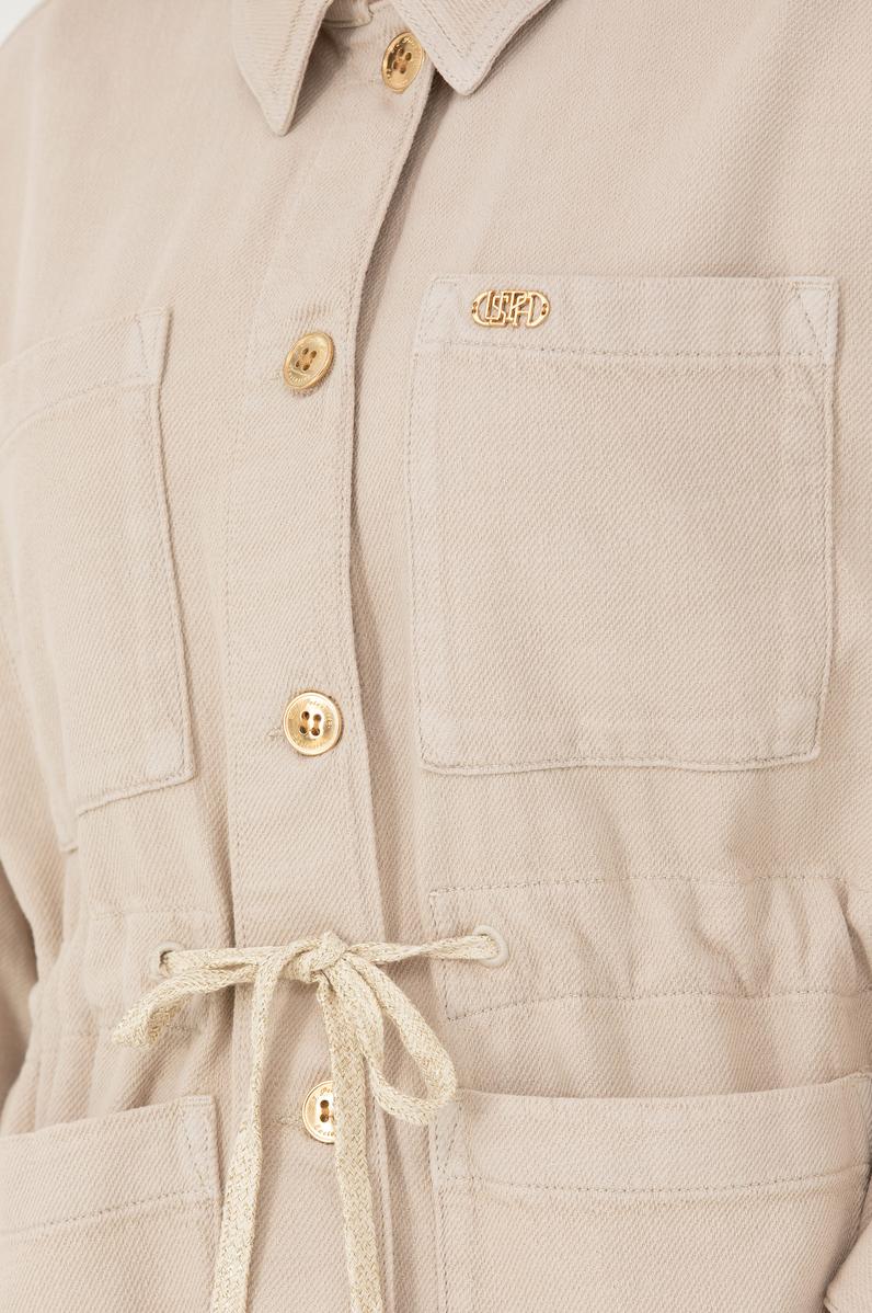 Kadın Bej Jean Gömlek