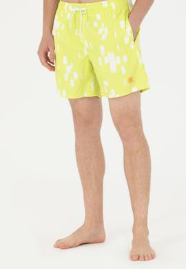 Erkek Neon Sarı Deniz Şortu - 50261577059