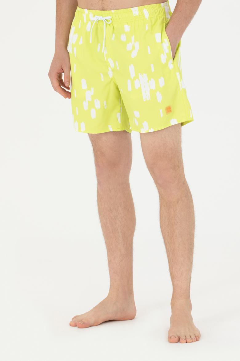 Erkek Neon Sarı Deniz Şortu - 50261577059
