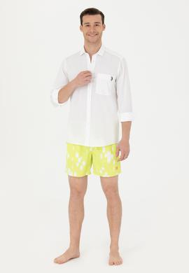 Erkek Neon Sarı Deniz Şortu - 50261577059