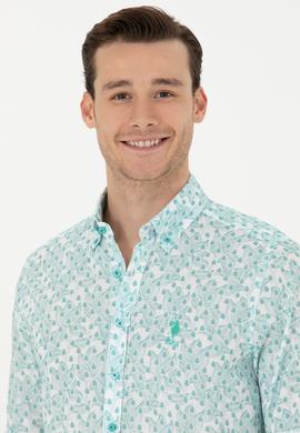 Erkek Mint Uzun Kollu Gömlek - 50263152045