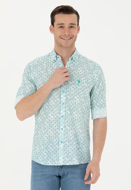 Erkek Mint Uzun Kollu Gömlek - 50263152045