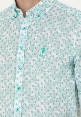 Erkek Mint Uzun Kollu Gömlek - 50263152045