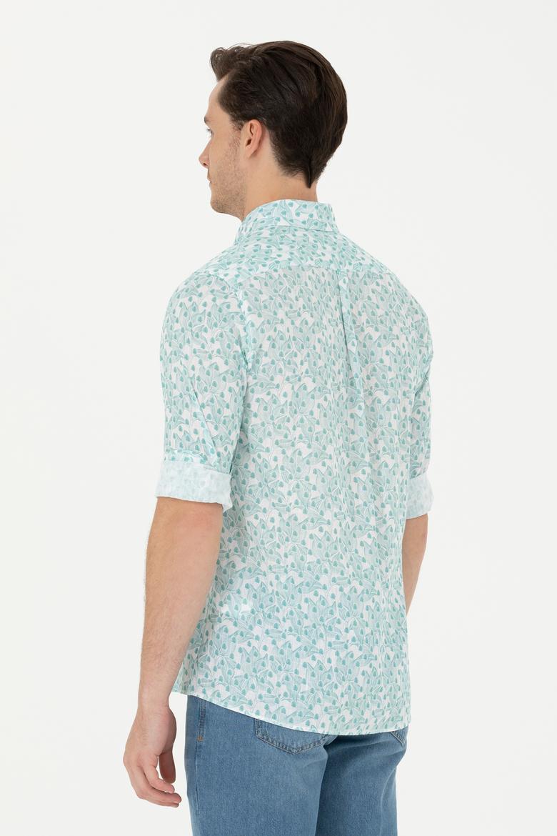 Erkek Mint Uzun Kollu Gömlek - 50263152045