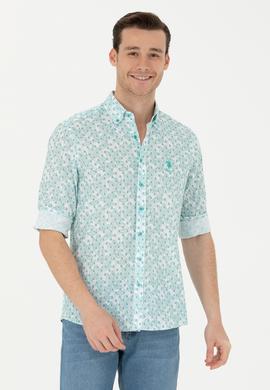 Erkek Mint Uzun Kollu Gömlek - 50263152045