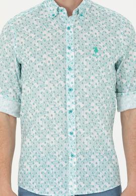 Erkek Mint Uzun Kollu Gömlek - 50263152045