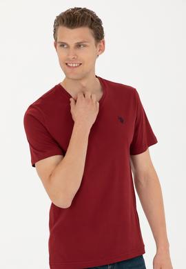 Erkek Bordo Basic Tişört - 50263203094