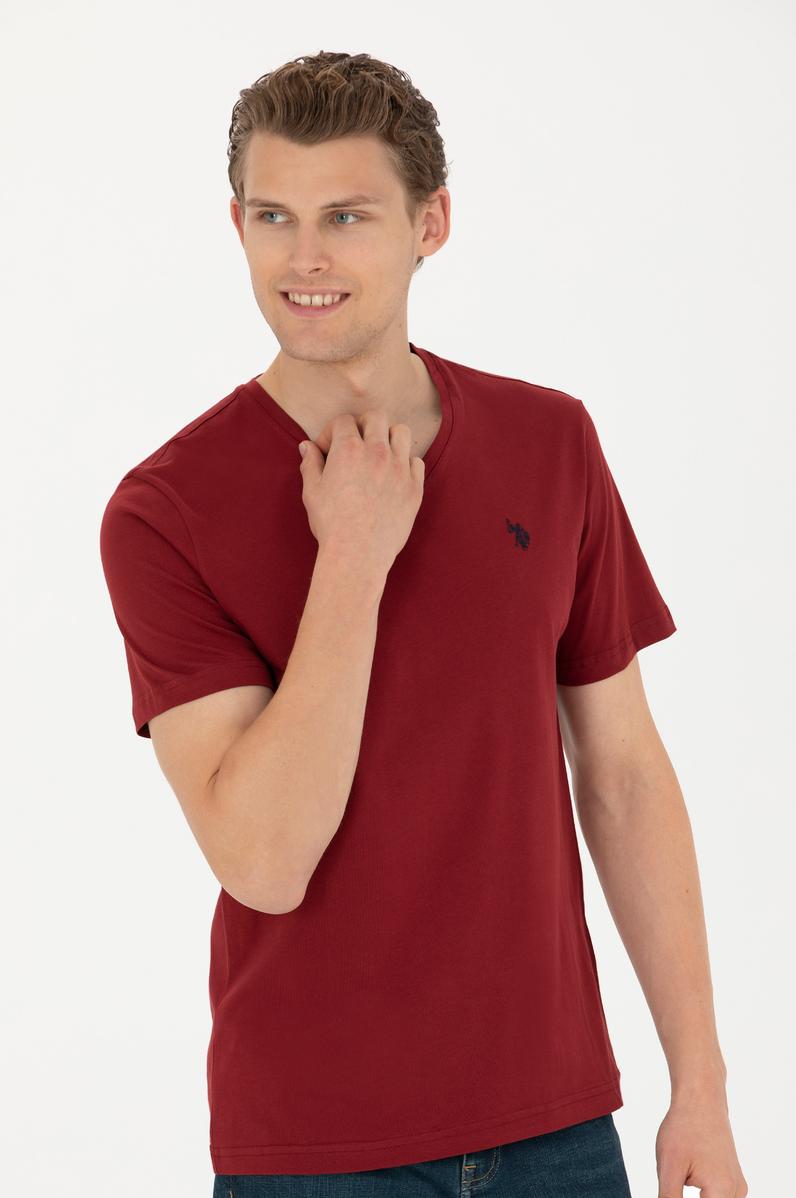 Erkek Bordo Basic Tişört