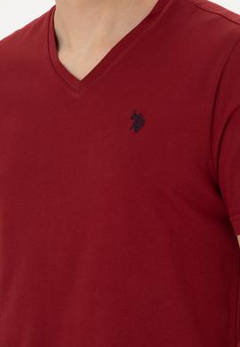 Erkek Bordo Basic Tişört - 50263203094