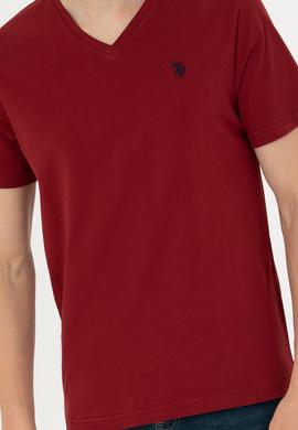 Erkek Bordo Basic Tişört - 50263203094