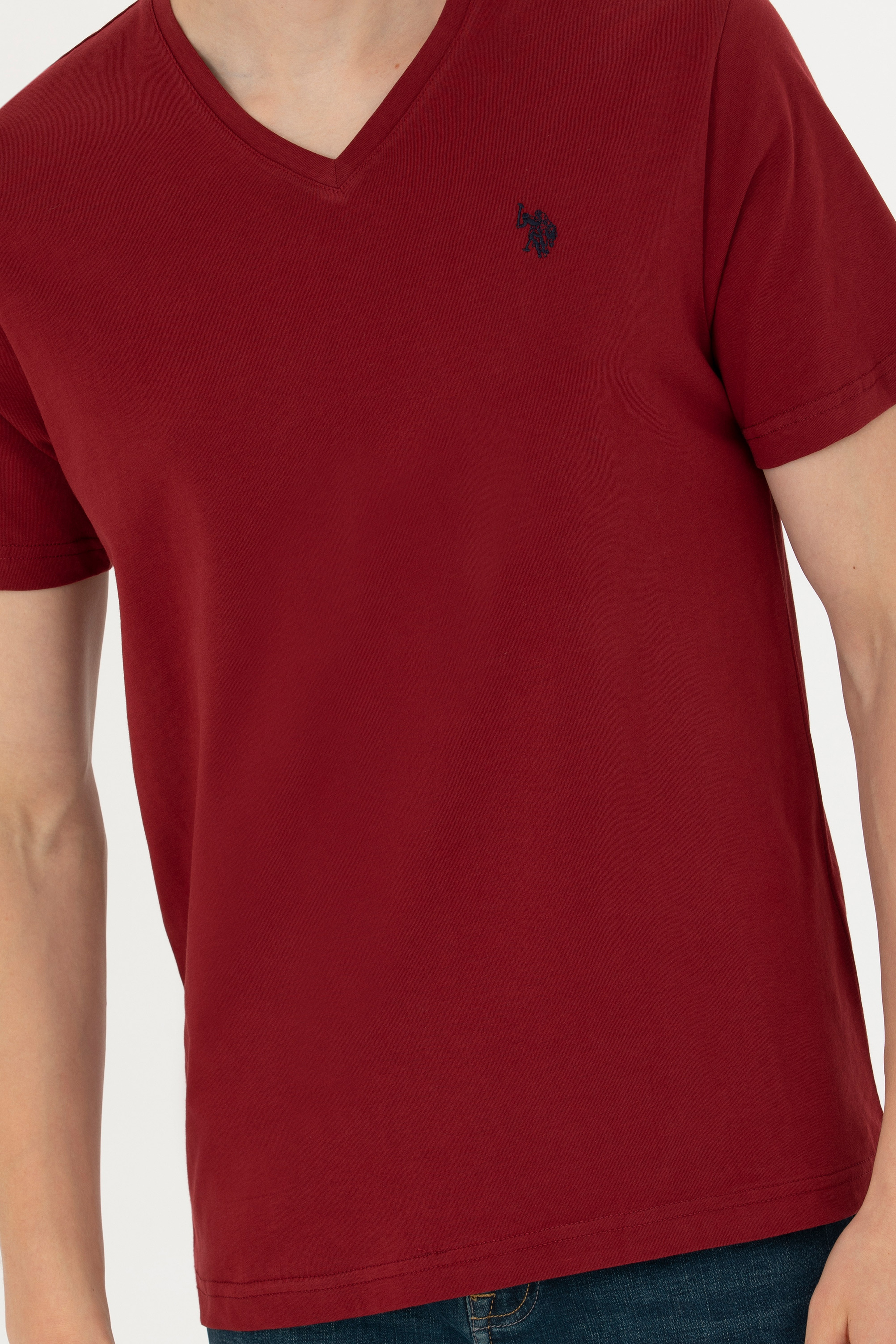 Erkek Bordo Basic Tişört