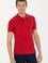 Erkek Slim Fit Polo Yaka Kırmızı Basic Tişört