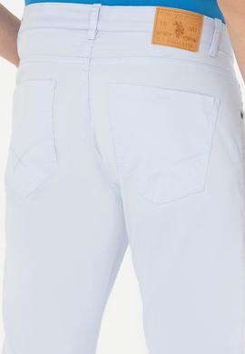 Erkek Slim Fit Açık Mavi Kanvas Pantolon - 50263885088