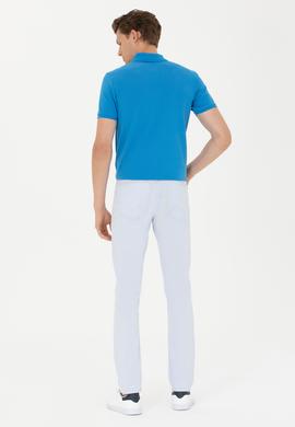 Erkek Slim Fit Açık Mavi Kanvas Pantolon - 50263885088