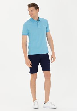 Erkek Turkuaz Basic Tişört - 50267011101