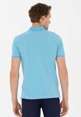 Erkek Turkuaz Basic Tişört - 50267011101