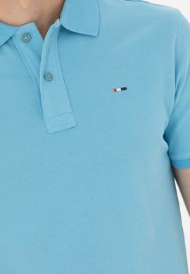 Erkek Turkuaz Basic Tişört - 50267011101